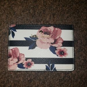 ❤Kate Spade Hyde Lane Rose Stripe Card Holder